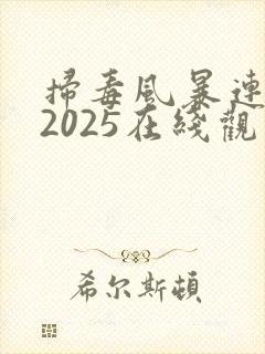 扫毒风暴连续剧2025在线观看全集