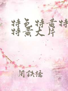 特色特黄特一级特黄大片