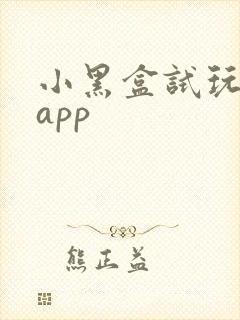 小黑盒试玩赚钱app