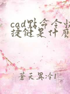 cad点命令快捷键是什么?