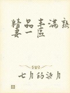 精品丰满熟妇人妻一区