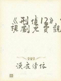 《刑侦12》电视剧免费观看完整版