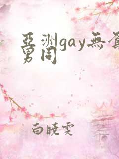 亚洲gay无套男同