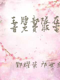 王牌部队在线观看免费版电视剧