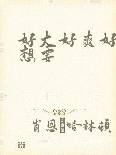 好大好爽好硬好想要