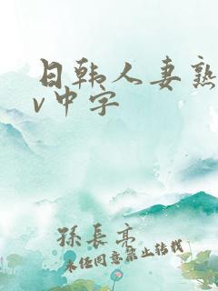 日韩人妻熟女av中字