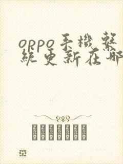 oppo手机系统更新在哪里关闭