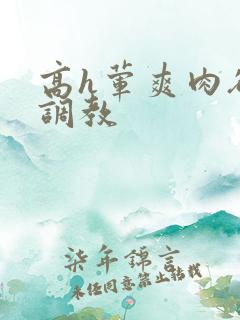 高h荤爽肉欲文调教