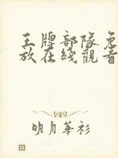 王牌部队免费播放在线观看高清