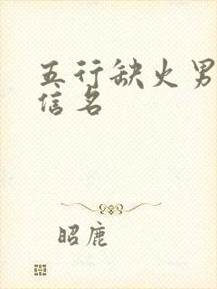 五行缺火男孩微信名