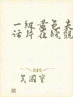 一级黄色夫妻生活片在线观看