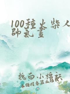 100种火柴人帅气画