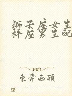 狮子座女生和天秤座男生配对指数