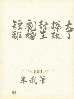 短剧封总太太的离婚生效了完整版在线观看