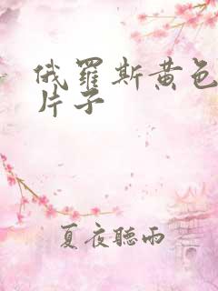 俄罗斯黄色一级片子