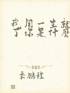 我用一生就错过了你是什么歌