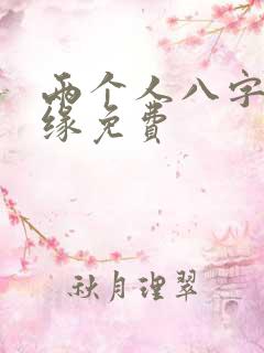 两个人八字测姻缘免费