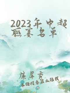 2023年中超联赛名单