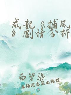 成龙《捕风追影》剧情分析