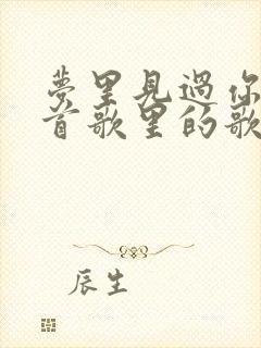 梦里见过你是哪首歌里的歌词