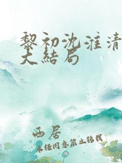 黎初沈淮清短剧大结局