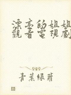 漂亮的姐姐免费观看电视剧在线高清