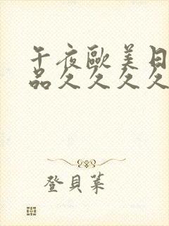 午夜欧美日韩精品久久久久久