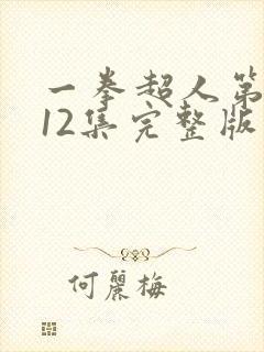 一拳超人第三季12集完整版