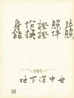 身份证照片能不能换证件照片