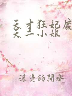 天才狂妃废材逆天二小姐