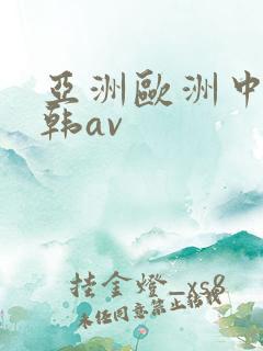 亚洲欧洲中文日韩av
