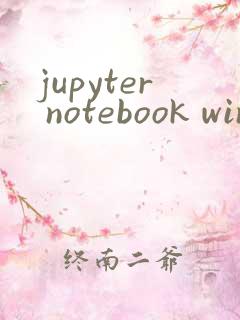 jupyter notebook windows
