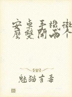 安卓手机微信怎么双开两个