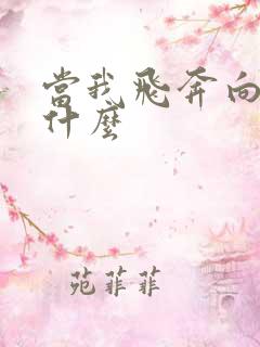 当我飞奔向你讲什么