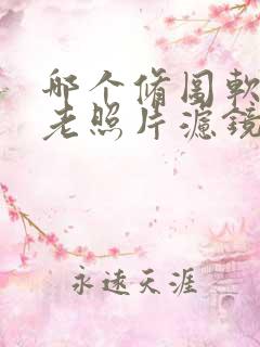 哪个修图软件有老照片滤镜