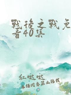 战后之战免费观看40集