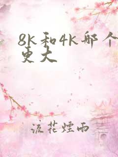 8k和4k哪个更大