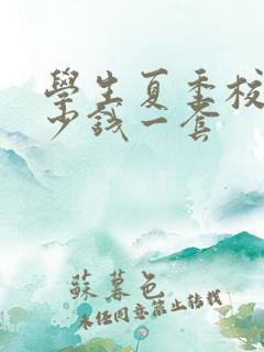 学生夏季校服多少钱一套