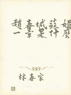 赵春城苏媚最后一章是什么