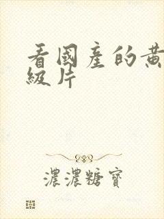 看国产的黄色一级片