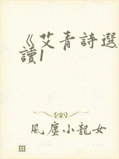 《艾青诗选》阅读1