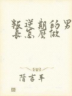 叛逆期的男孩家长怎么做