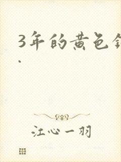 3年的黄色录像.