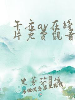 午夜av在线毛片免费观看