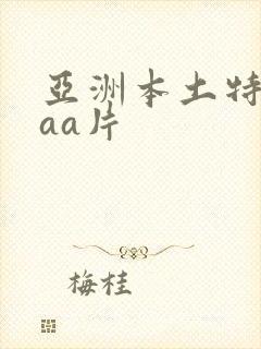 亚洲本土特黄aaa片