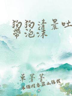 狗狗清晨吐黄水带泡沫