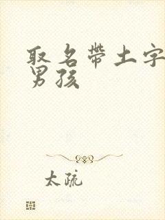 取名带土字旁的男孩