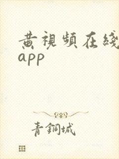 黄视频在线观看app