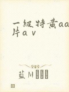 一级特黄aa大片aⅴ