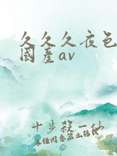 久久久夜色精品国产av